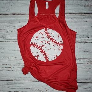 Distressed Baseball Bella Canvas Graphic Tank